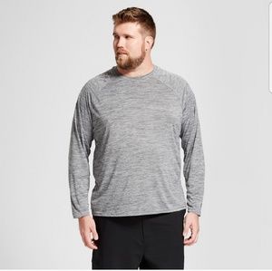 Mens big and tall long sleeve tech shirt